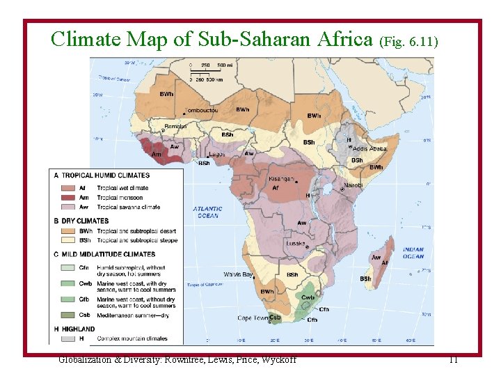 Climate Map of Sub-Saharan Africa (Fig. 6. 11) Globalization & Diversity: Rowntree, Lewis, Price,