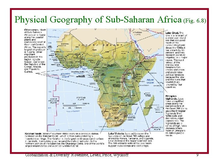 Physical Geography of Sub-Saharan Africa (Fig. 6. 8) Globalization & Diversity: Rowntree, Lewis, Price,