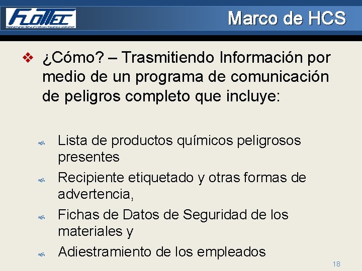 Marco de HCS v ¿Cómo? – Trasmitiendo Información por medio de un programa de