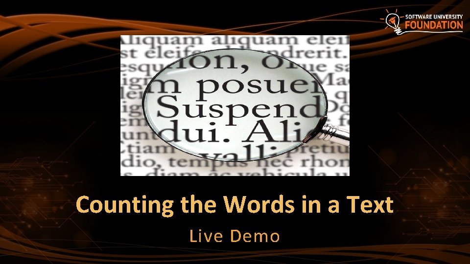 Counting the Words in a Text Live Demo 