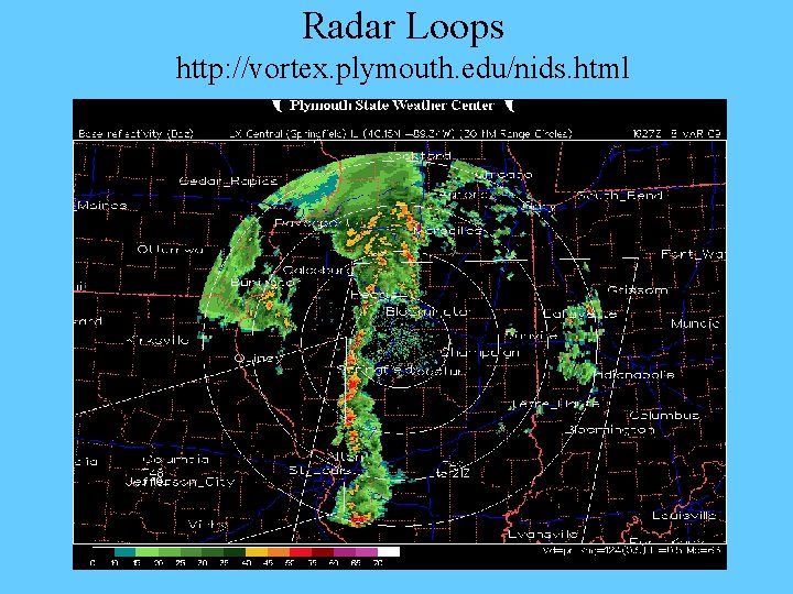 Radar Loops http: //vortex. plymouth. edu/nids. html 