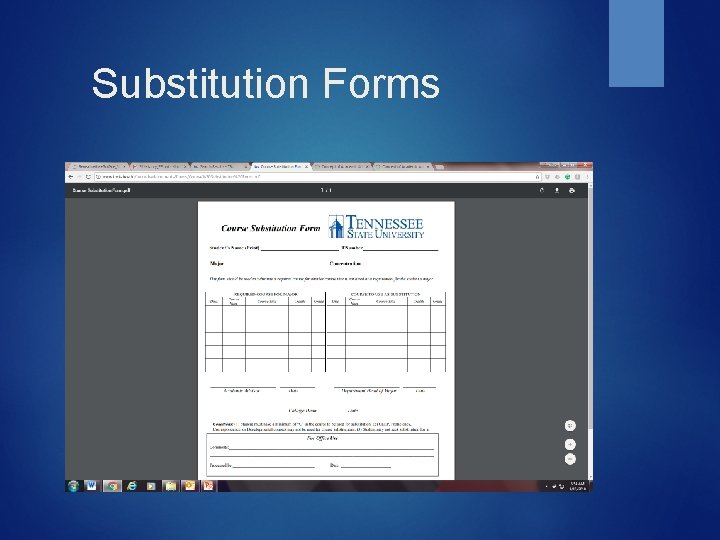 Substitution Forms 