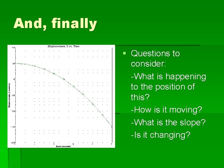 And, finally § Questions to consider: -What is happening to the position of this?