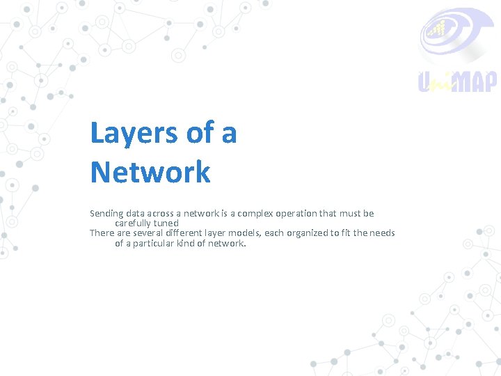 Layers of a Network Sending data across a network is a complex operation that