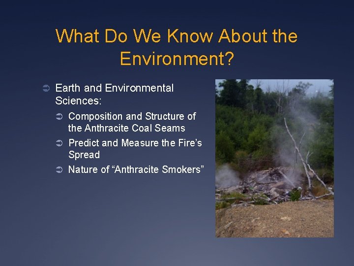 What Do We Know About the Environment? Ü Earth and Environmental Sciences: Ü Composition