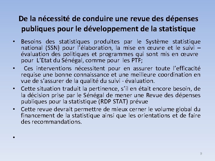 De la nécessité de conduire une revue des dépenses publiques pour le développement de