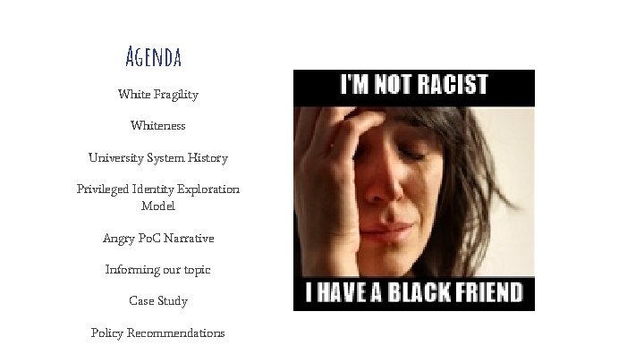 Agenda White Fragility Whiteness University System History Privileged Identity Exploration Model Angry Po. C