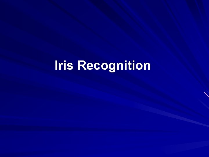 Iris Recognition 