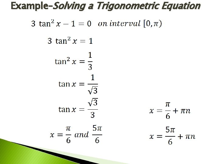 Example–Solving a Trigonometric Equation 