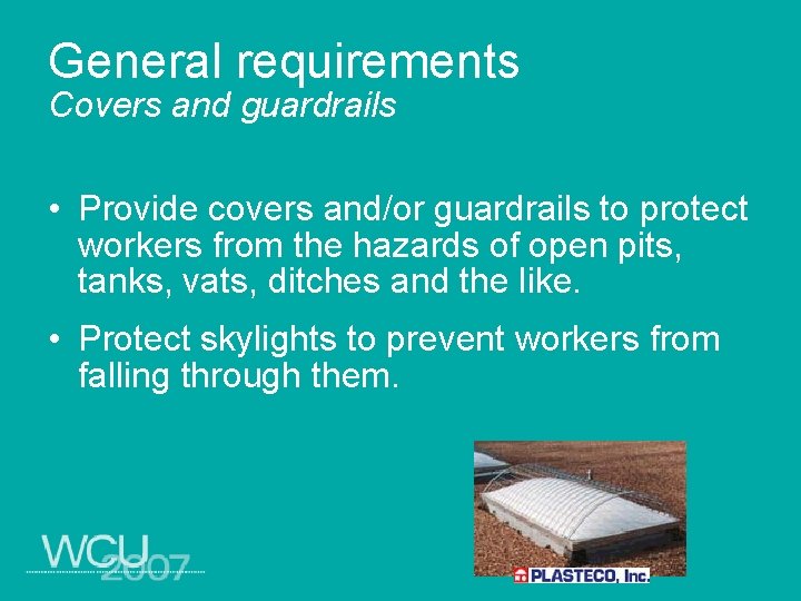 Preventing slips trips and falls Objectives List the