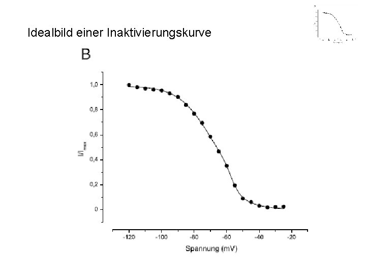 Idealbild einer Inaktivierungskurve 