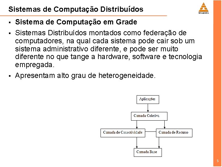 Sistemas de Computação Distribuídos § § § Sistema de Computação em Grade Sistemas Distribuídos
