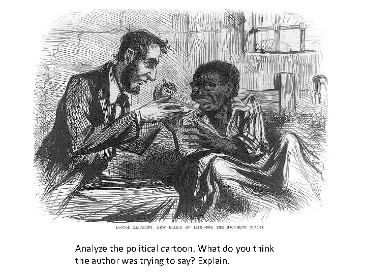 Analyze the political cartoon. What do you think the author was trying to say?