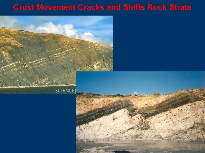 Crust Movement Cracks and Shifts Rock Strata 