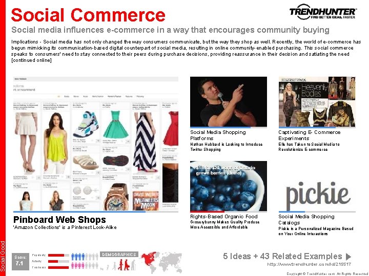Social Good Social Commerce Social media influences e-commerce in a way that encourages community