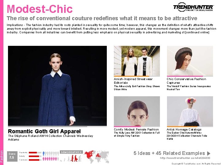 Fashion Modest-Chic The rise of conventional couture redefines what it means to be attractive