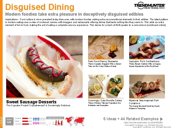 Lifestyle Disguised Dining Modern foodies take extra pleasure in deceptively disguised edibles Implications -