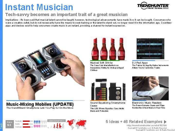 Tech Instant Musician Tech-savvy becomes an important trait of a great musician Implications -