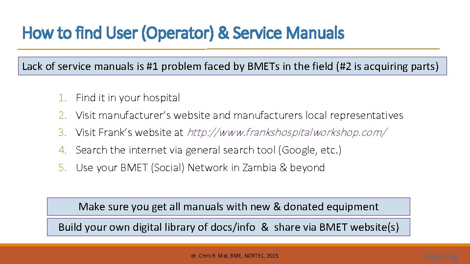 How to find User (Operator) & Service Manuals Lack of service manuals is #1