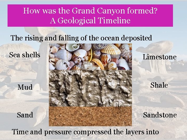 How was the Grand Canyon formed? A Geological Timeline The rising and falling of