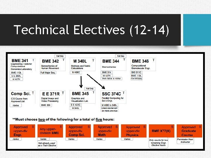 Technical Electives (12 -14) 