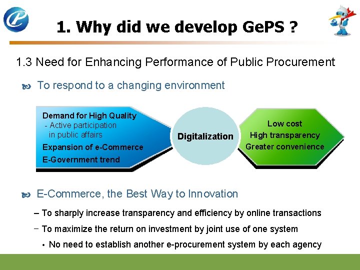 1. Why did we develop Ge. PS ? 1. 3 Need for Enhancing Performance