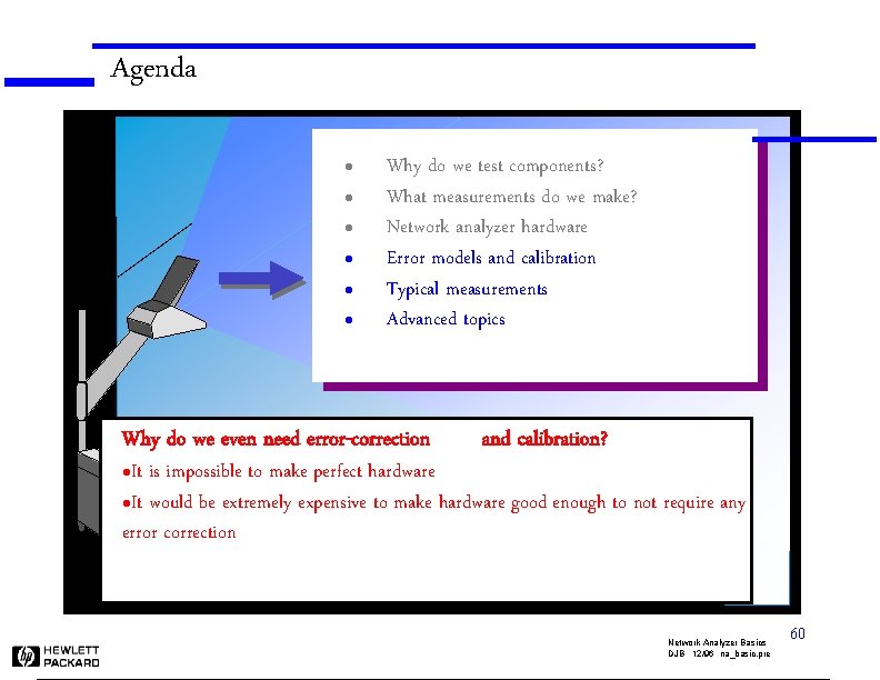 Agenda l l l Why do we test components? What measurements do we make?