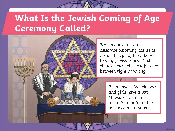 What Is the Jewish Coming of Age Ceremony Called? Jewish boys and girls celebrate