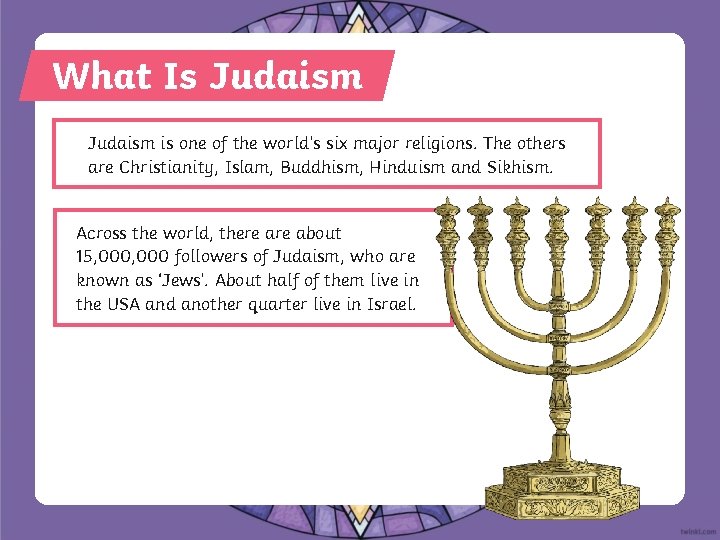 What Is Judaism is one of the world’s six major religions. The others are