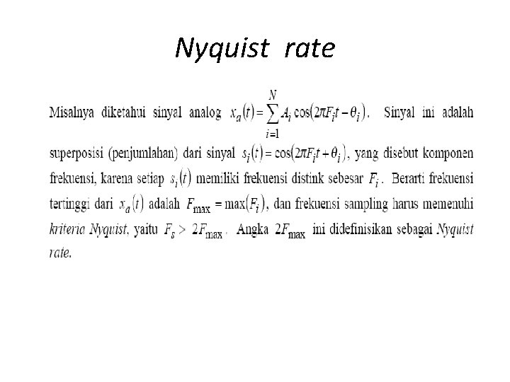 Nyquist rate 