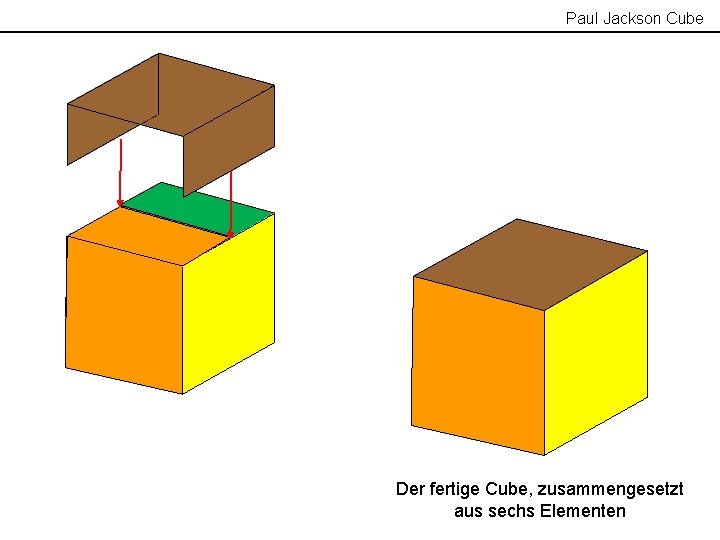 Paul Jackson Cube Der fertige Cube, zusammengesetzt aus sechs Elementen 