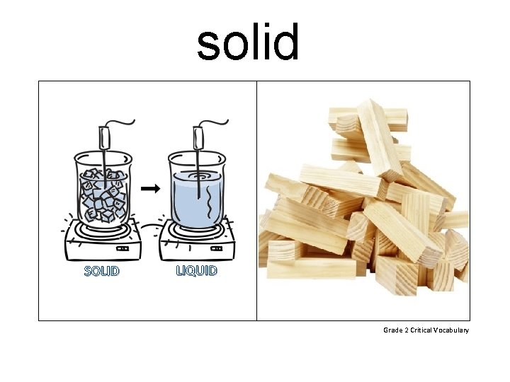 solid SOLID LIQUID Grade 2 Critical Vocabulary 