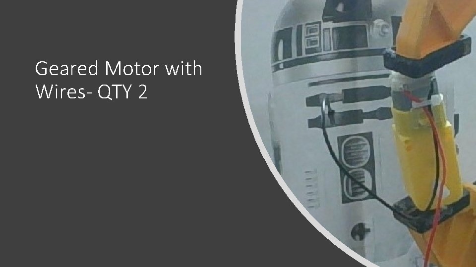 Geared Motor with Wires- QTY 2 