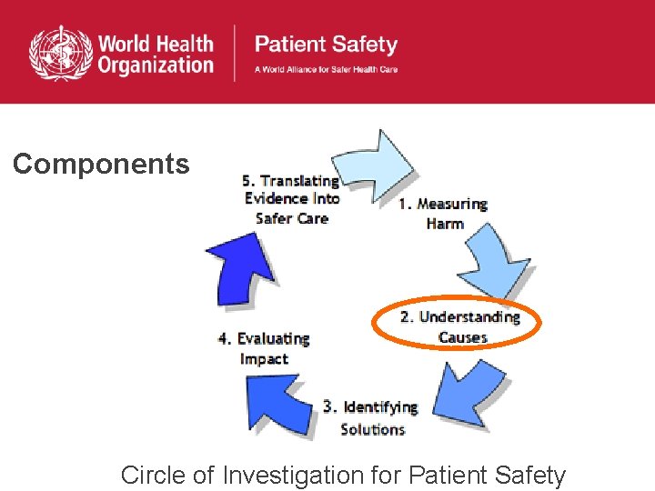 Components Circle of Investigation for Patient Safety 