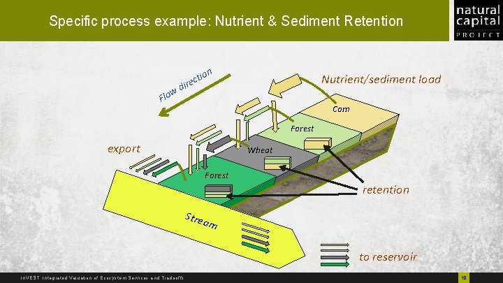 Specific process example: Nutrient & Sediment Retention n tio c e ir Nutrient/sediment load