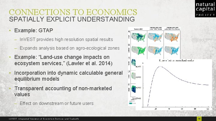CONNECTIONS TO ECONOMICS SPATIALLY EXPLICIT UNDERSTANDING • Example: GTAP – In. VEST provides high