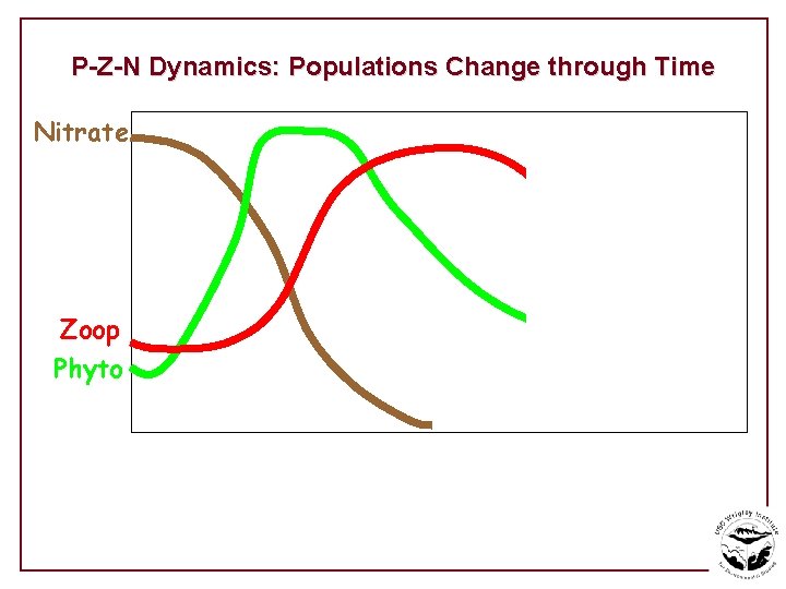 P-Z-N Dynamics: Populations Change through Time Nitrate Zoop Phyto 