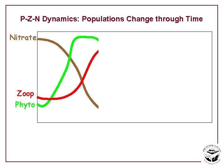 P-Z-N Dynamics: Populations Change through Time Nitrate Zoop Phyto 