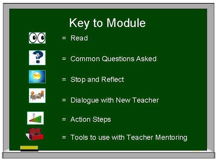 Key to Module = Read = Common Questions Asked = Stop and Reflect =