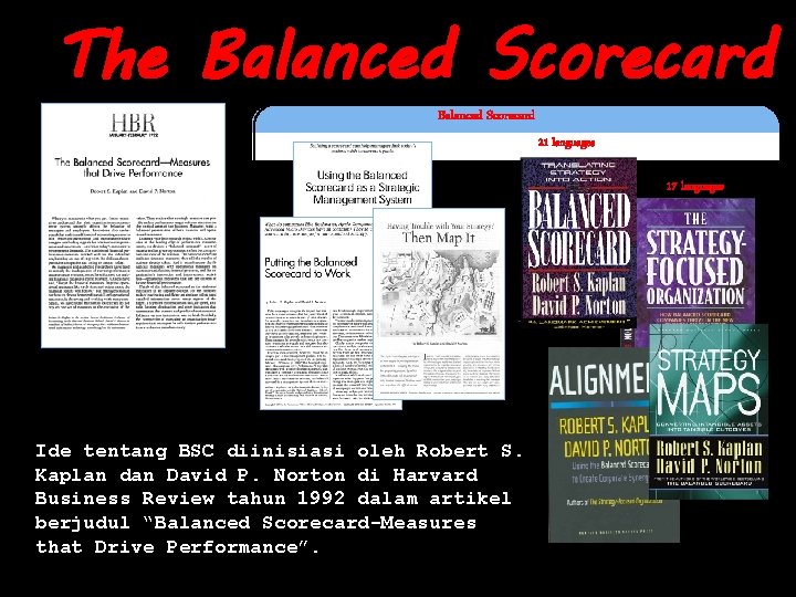 The Balanced Scorecard 21 languages 17 languages Ide tentang BSC diinisiasi oleh Robert S.