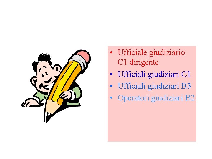  • Ufficiale giudiziario C 1 dirigente • Ufficiali giudiziari C 1 • Ufficiali