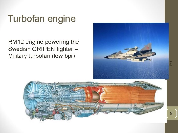 Turbofan engine 1/44 RM 12 engine powering the Swedish GRIPEN fighter – Military turbofan