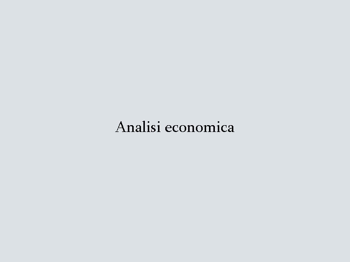 Analisi economica 