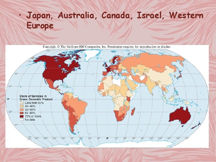  • Japan, Australia, Canada, Israel, Western Europe 