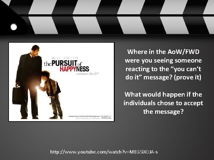 Where in the Ao. W/FWD were you seeing someone reacting to the “you can’t