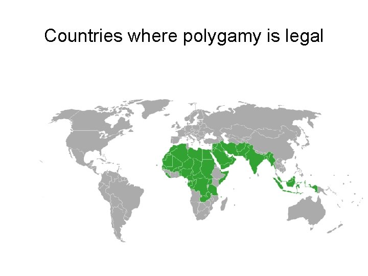 Countries where polygamy is legal 