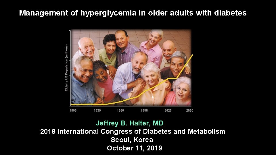 Management of hyperglycemia in older adults with diabetes