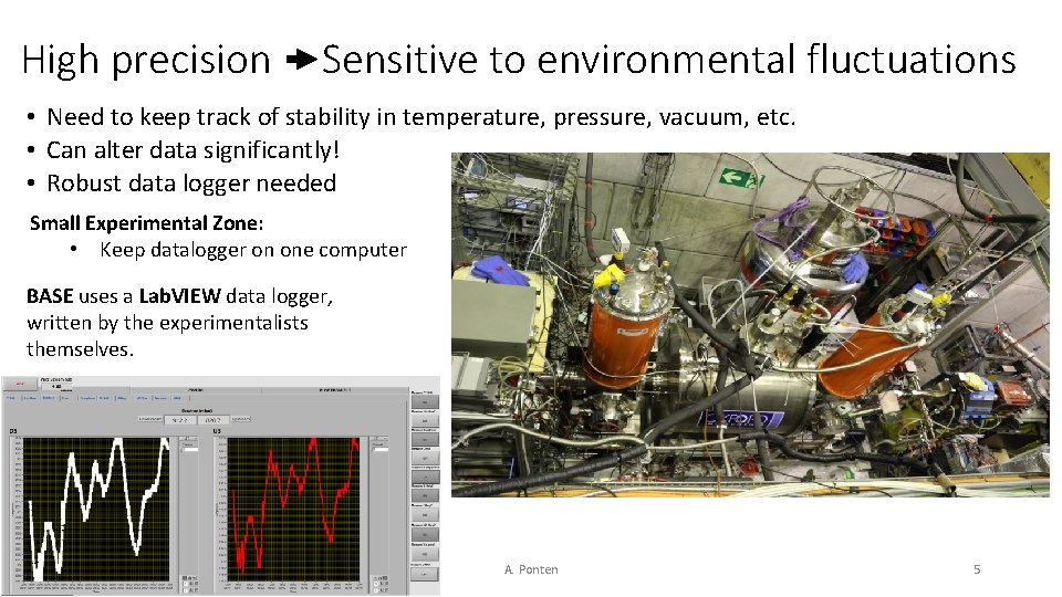 High precision Sensitive to environmental fluctuations • Need to keep track of stability in