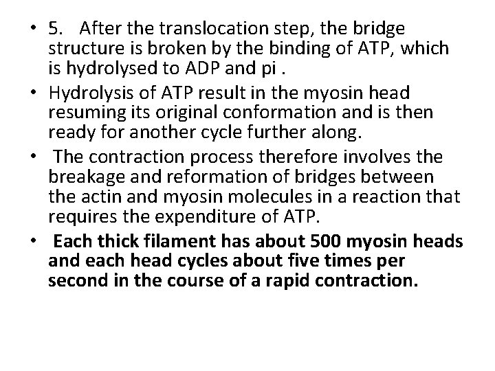  • 5. After the translocation step, the bridge structure is broken by the
