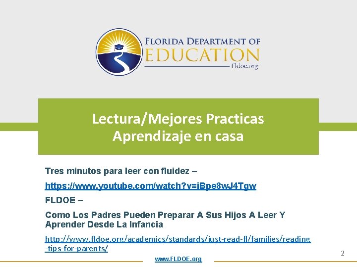 Lectura/Mejores Practicas Aprendizaje en casa Tres minutos para leer con fluidez – https: //www.